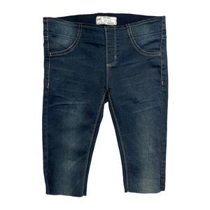 Free People | Reworked Low Rise Elasticized Waist Denim Capri | Sz 25